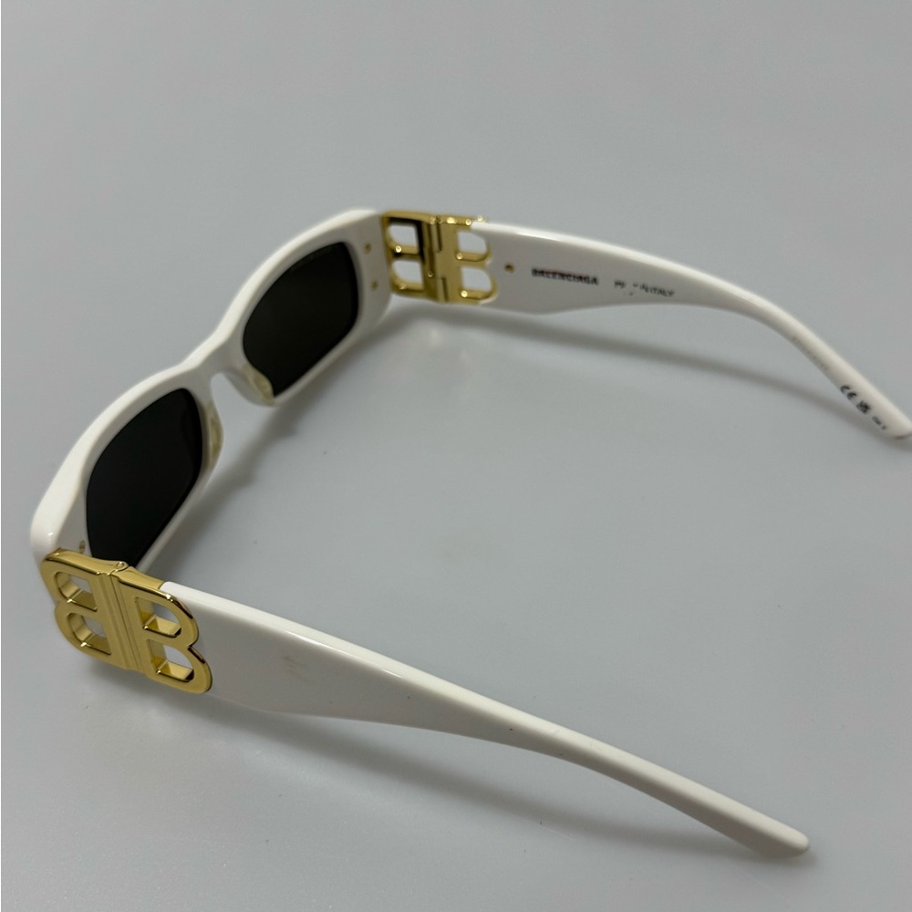 Balenciaga Dynasty 51mm Rectangular Sunglasses Wh… - image 3